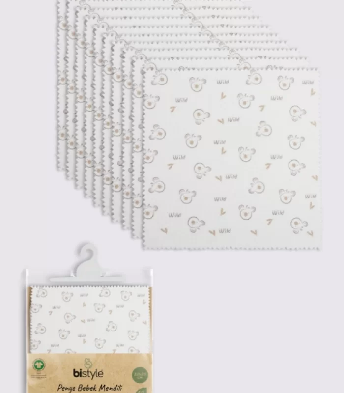 Bistyle Koala 20x20 10lu Penye Mendil 90165 Ekru