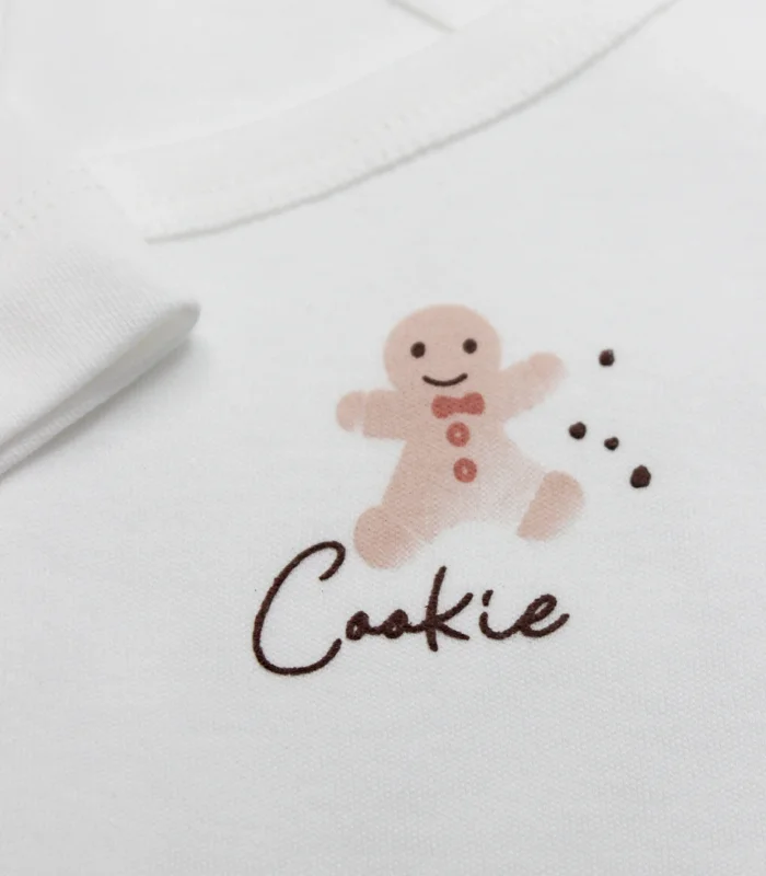 Bistyle Kruvaze Body Uzun Kol Cookies Make Happy 17141 Ekru