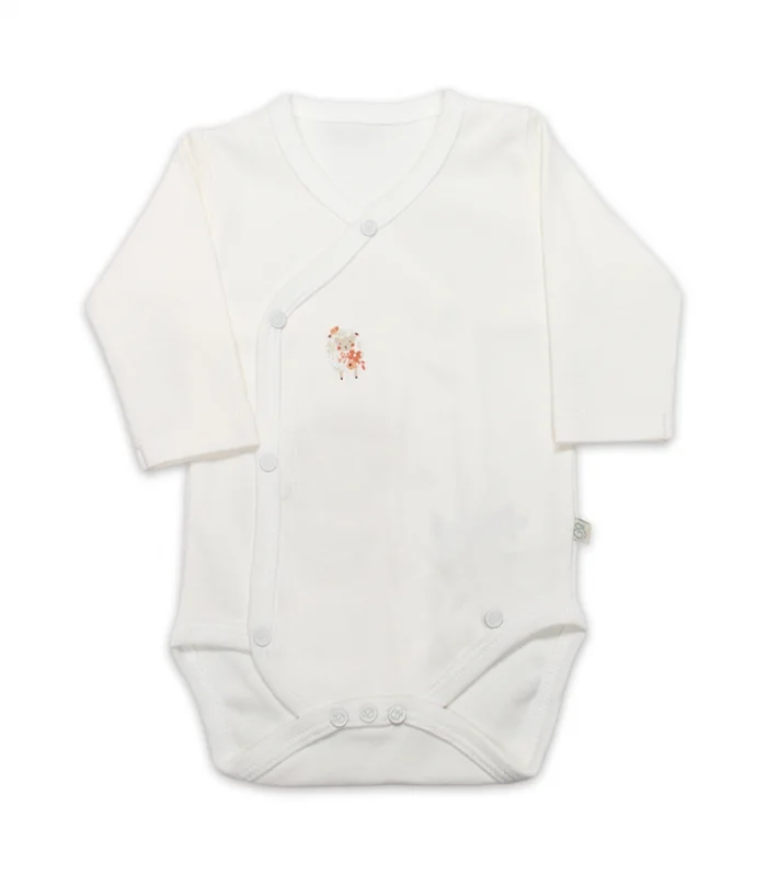 Bi̇style Kruvaze Body Uzun Kol Fluffy And Lovely 17110 Bej