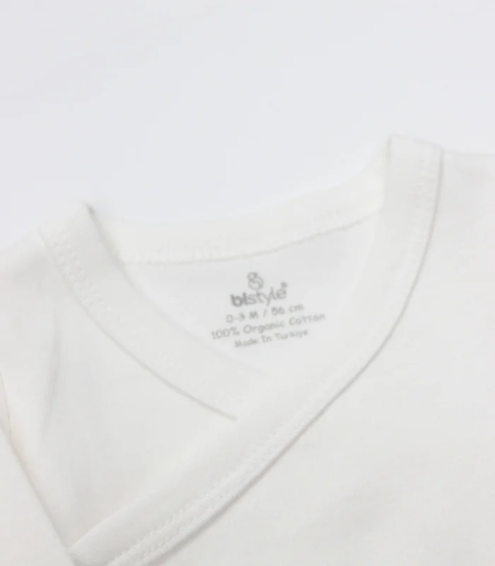 Bistyle Kruvaze Body Uzun Kol Love You Smile 17147 Ekru