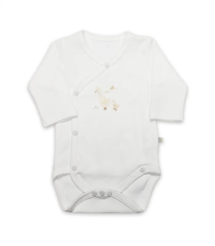 Bistyle Kruvaze  Body Uzun Kol Welcome Baby Duck 17108 Sarı