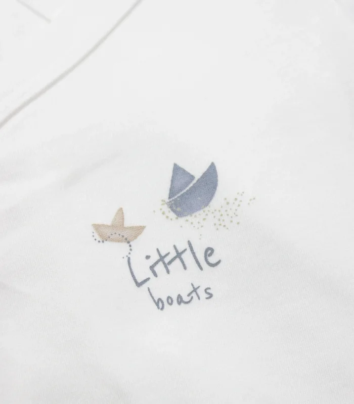 Bistyle Kruvaze Body Yarım Kol Little Boats 17152 Ekru