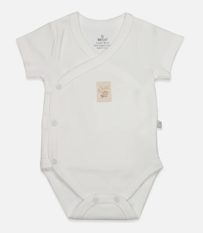 Bistyle Kruvaze Body Yarım Kol With You Family 17143 Bej