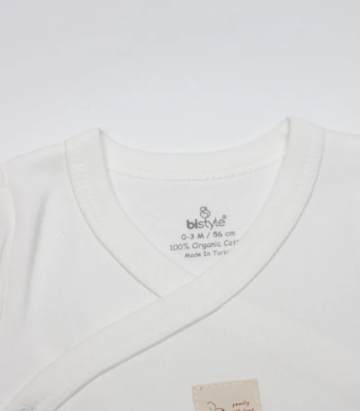 Bistyle Kruvaze Body Yarım Kol With You Family 17143 Bej