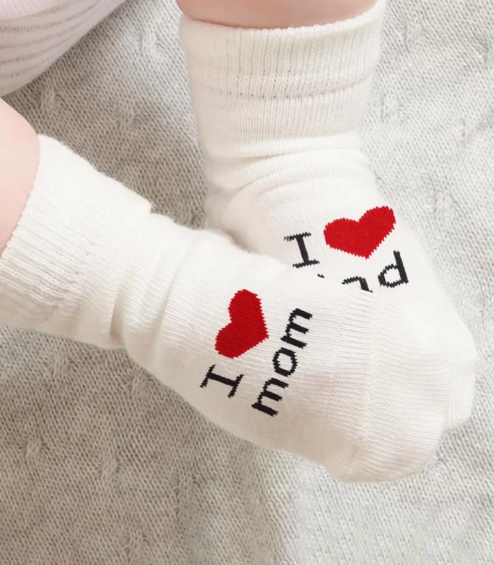 Bistyle Mom Dad 3lü Penye Soket Çorap 10123 Ekru