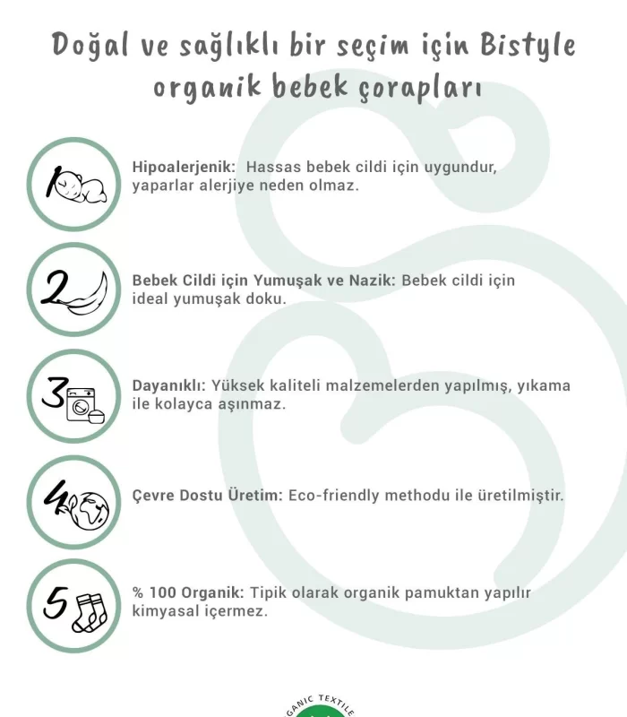 Bistyle Mom Dad 3lü Penye Soket Çorap 10123 Ekru