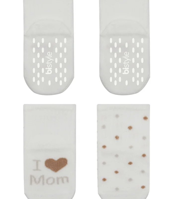 Bistyle Mom Dad Penye Kaymaz Soket Çorap 2li 10147 Puan Mom