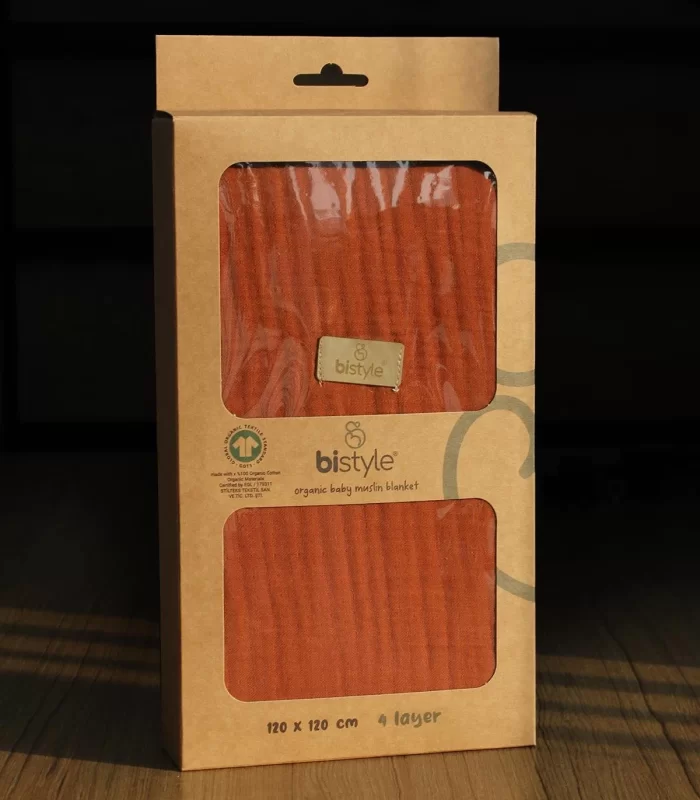 Bistyle Müslin Battaniye 120x120 Cm 70101 Kiremit