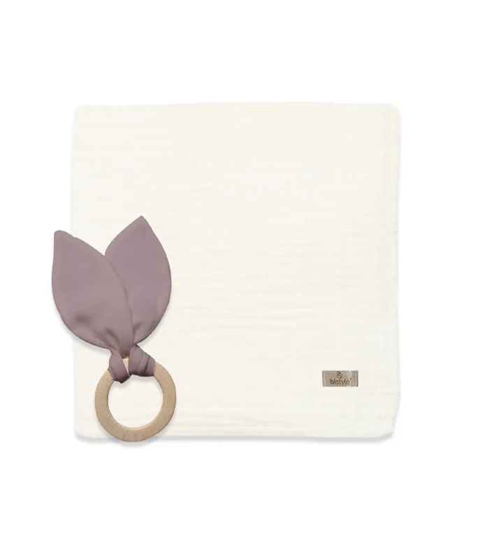 Bistyle Müslin Battaniye Diş Kaşiyicili Family Friends 70155 85x75cm Ekru