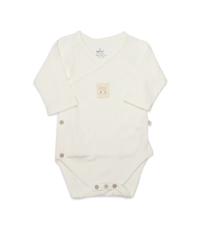 Bistyle Organic Modal Flying Balloons Kruvaze Uzun Kol Body Bs17121 Ekru