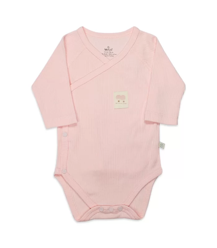 Bistyle Organic Modal Flying Balloons Kruvaze Uzun Kol Body Bs17121 Pembe