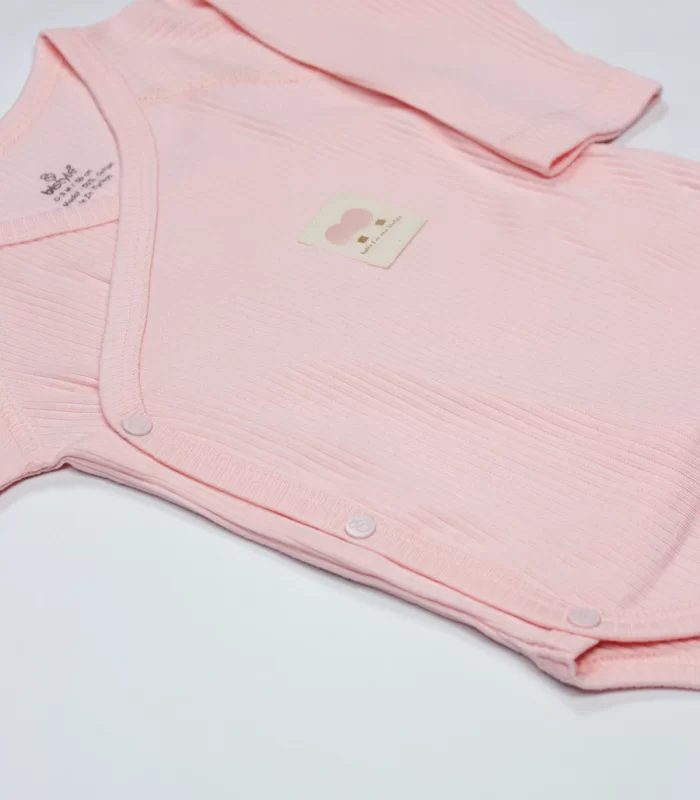 Bistyle Organic Modal Flying Balloons Kruvaze Uzun Kol Body Bs17121 Pembe