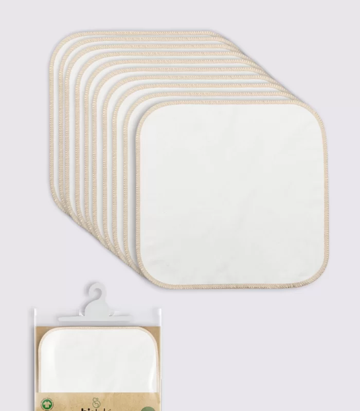 Bistyle Organik 20x20 10lu Penye Mendil 90102 Ekru