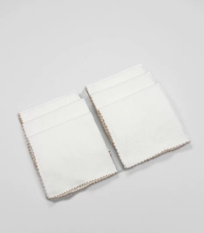 Bistyle Organik 28x28 6lı Havlu Mendil 90105 Ekru