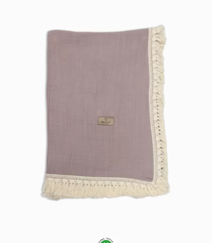 Bistyle Organik Müslin 80x90 Fistolu Battaniye 70112 Antrasit