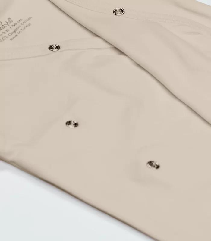 Bistyle Organik Natural Basic Style Kruvaze Uzun Kol Body Bs17102 Bej