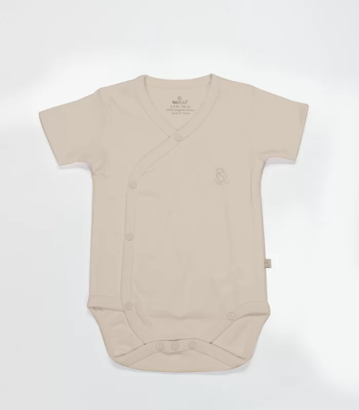 Bistyle Organik Natural Basic Style Kruvaze Yarım Kol Body Bs17101 Bej
