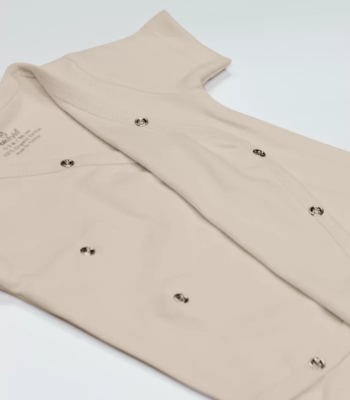Bistyle Organik Natural Basic Style Kruvaze Yarım Kol Body Bs17101 Bej