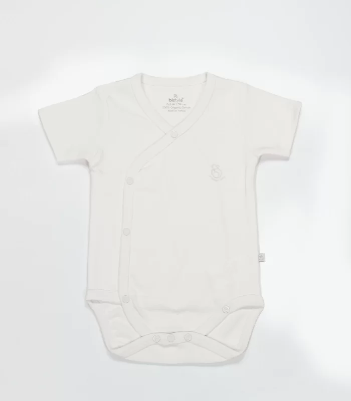 Bistyle Organik Natural Basic Style Kruvaze Yarım Kol Body Bs17101 Ekru