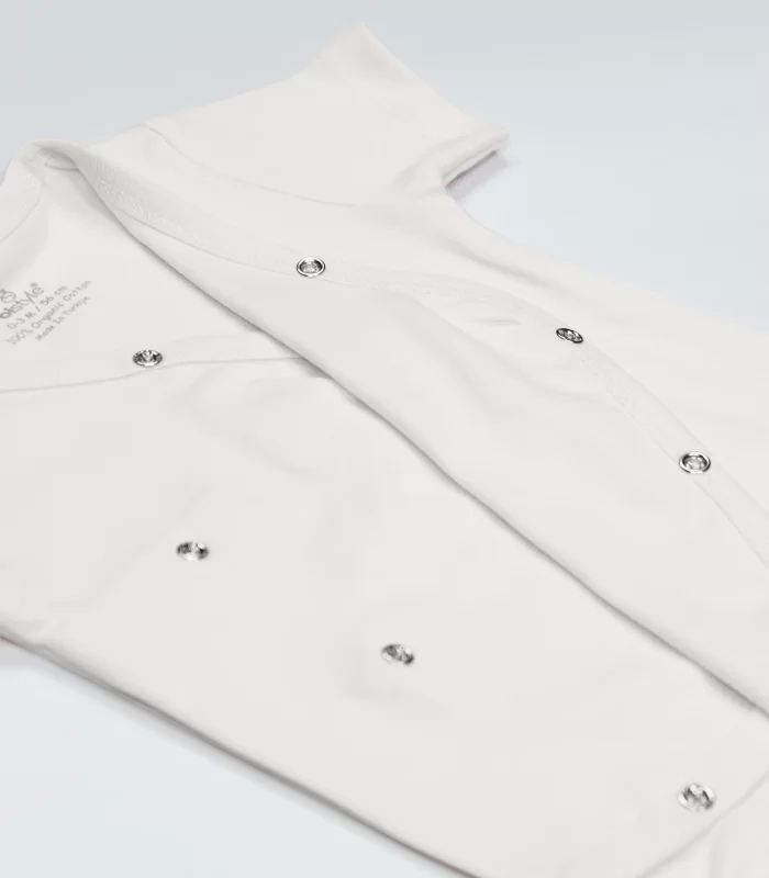 Bistyle Organik Natural Basic Style Kruvaze Yarım Kol Body Bs17101 Ekru