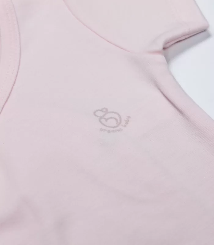 Bistyle Organik Natural Basic Style Kruvaze Yarım Kol Body Bs17101 Pembe