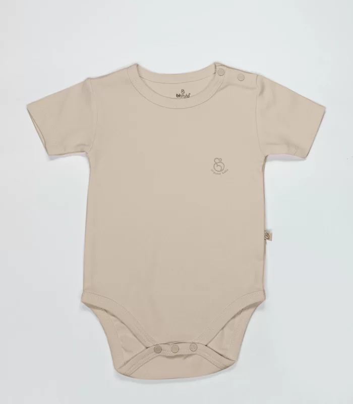 Bistyle Organik Natural Basic Style Yarım Kol Body Bs17103 Bej
