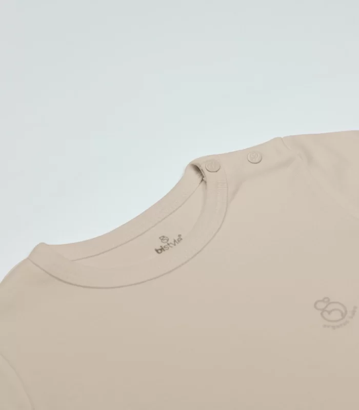 Bistyle Organik Natural Basic Style Yarım Kol Body Bs17103 Bej