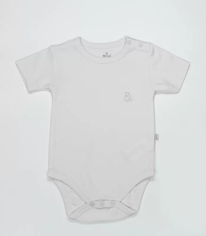 Bistyle Organik Natural Basic Style Yarım Kol Body Bs17103 Beyaz