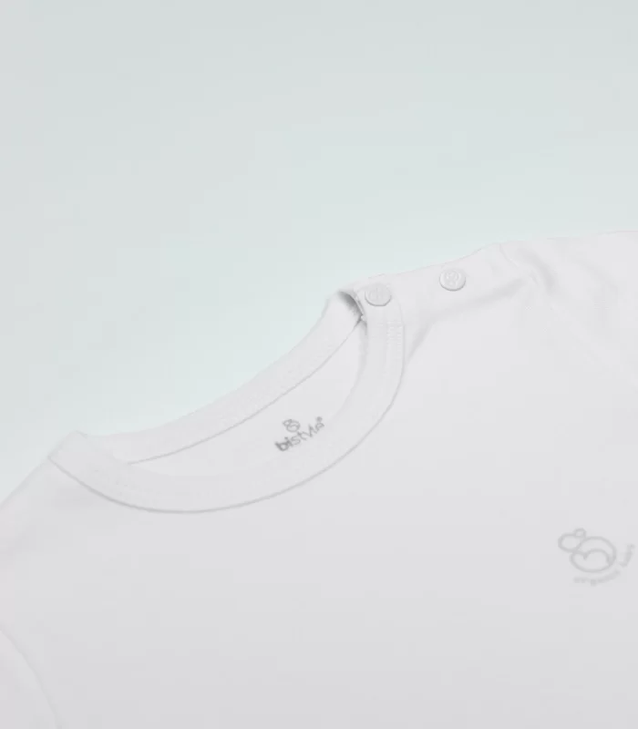 Bistyle Organik Natural Basic Style Yarım Kol Body Bs17103 Beyaz