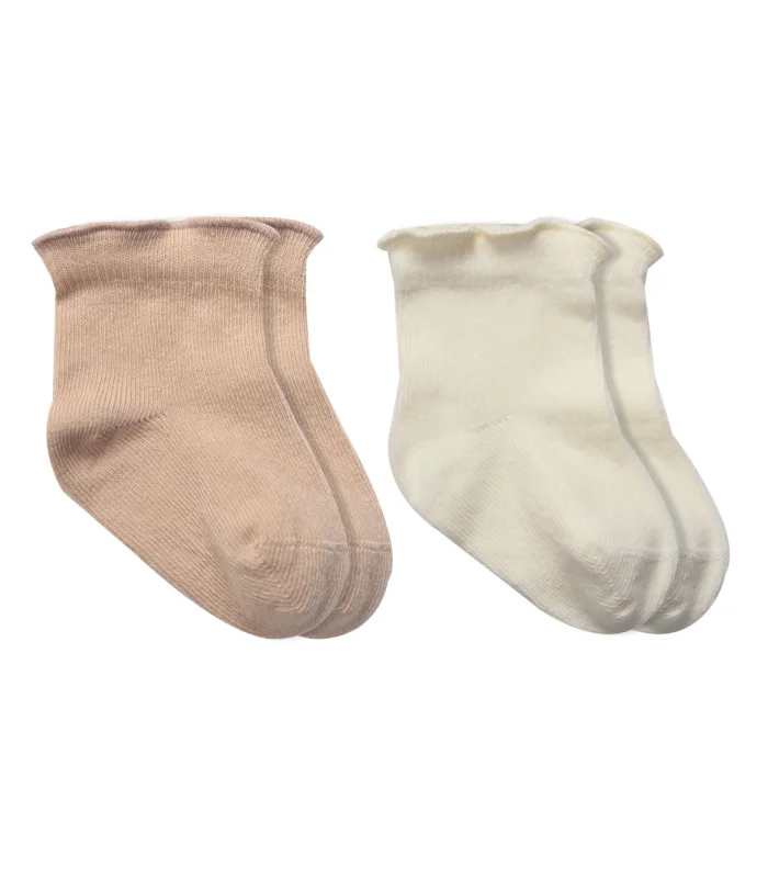 Bistyle Overlok Style Penye Soket Çorap 2li 10153 Kahve