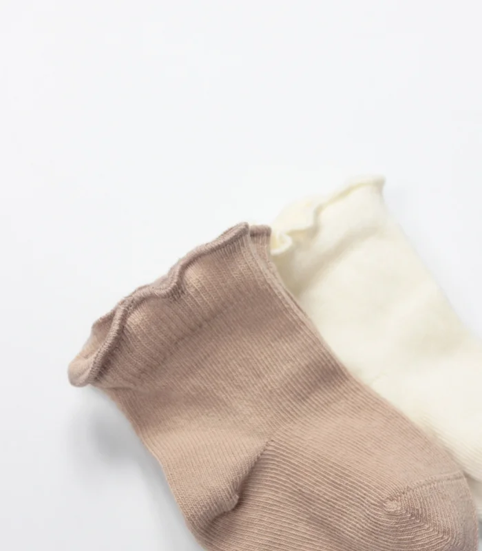 Bistyle Overlok Style Penye Soket Çorap 2li 10153 Kahve