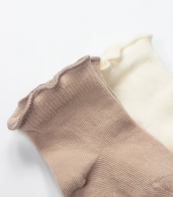 Bistyle Overlok Style Penye Soket Çorap 2li 10153 Kahve