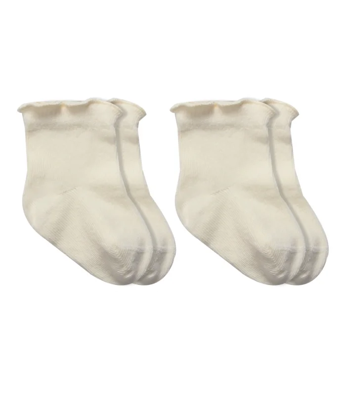 Bistyle Overlok Style Penye Soket Çorap 2li 10153 Naturel