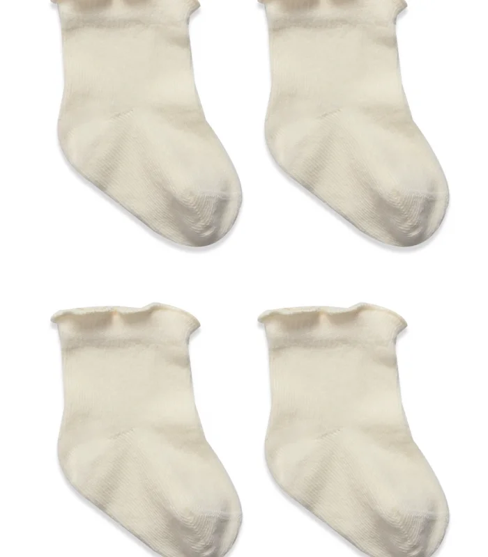 Bistyle Overlok Style Penye Soket Çorap 2li 10153 Naturel