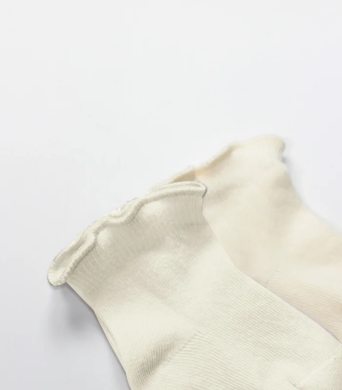 Bistyle Overlok Style Penye Soket Çorap 2li 10153 Naturel