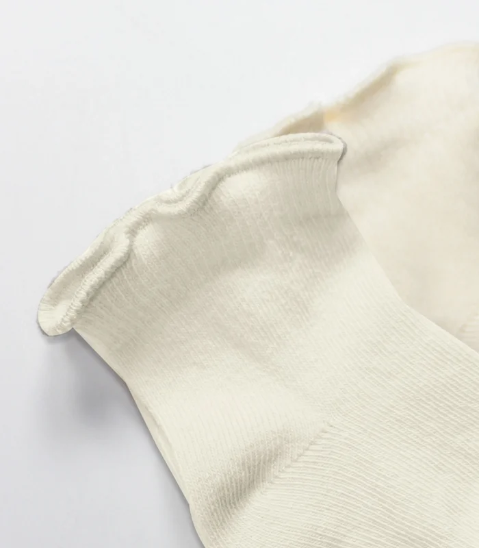 Bistyle Overlok Style Penye Soket Çorap 2li 10153 Naturel