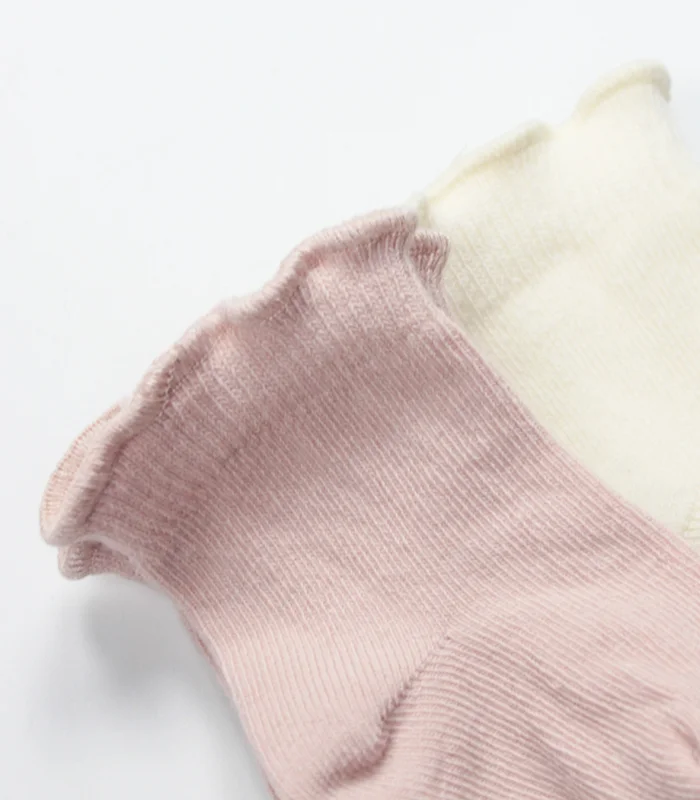 Bistyle Overlok Style Penye Soket Çorap 2li 10153 Pudra