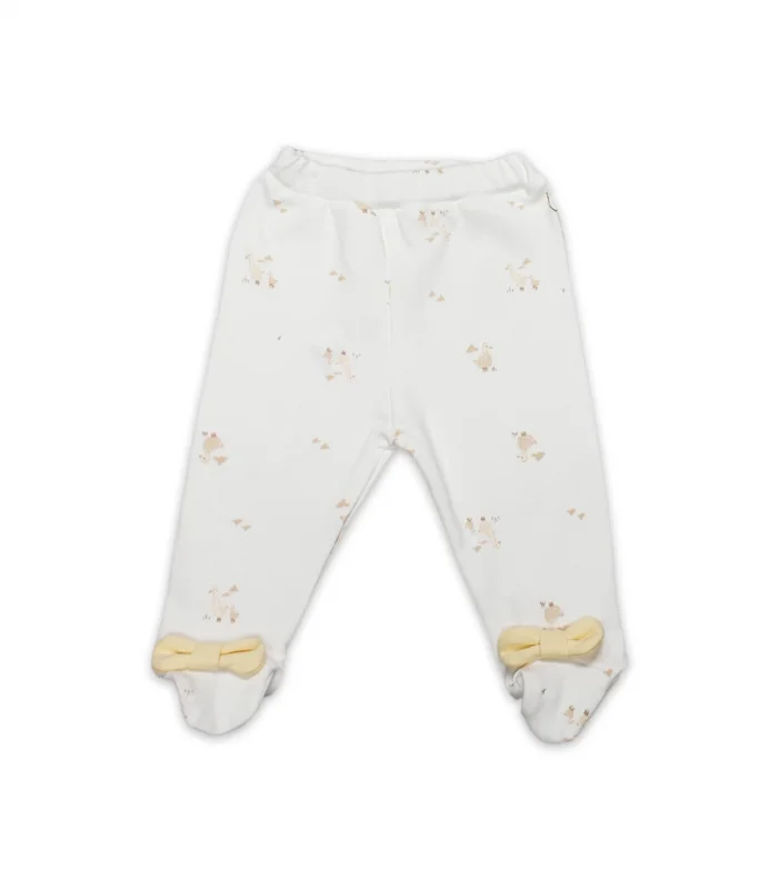 Bistyle Patikli Alt Welcome Baby Duck 16107 Sarı-ekru