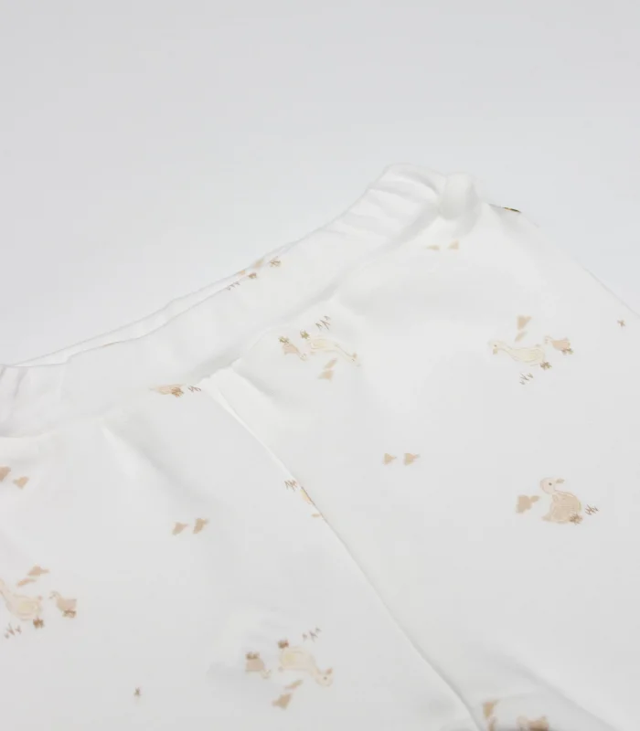 Bistyle Patikli Alt Welcome Baby Duck 16107 Sarı-ekru