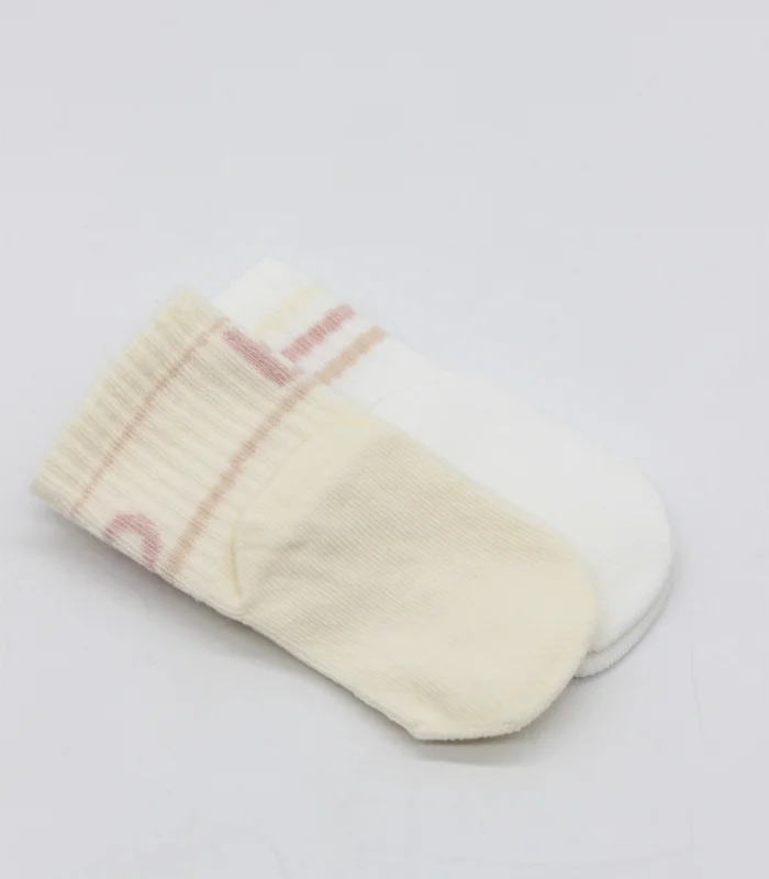 Bistyle Penye Kaymaz Soket Çorap 2li 10144 Pudra Ekru