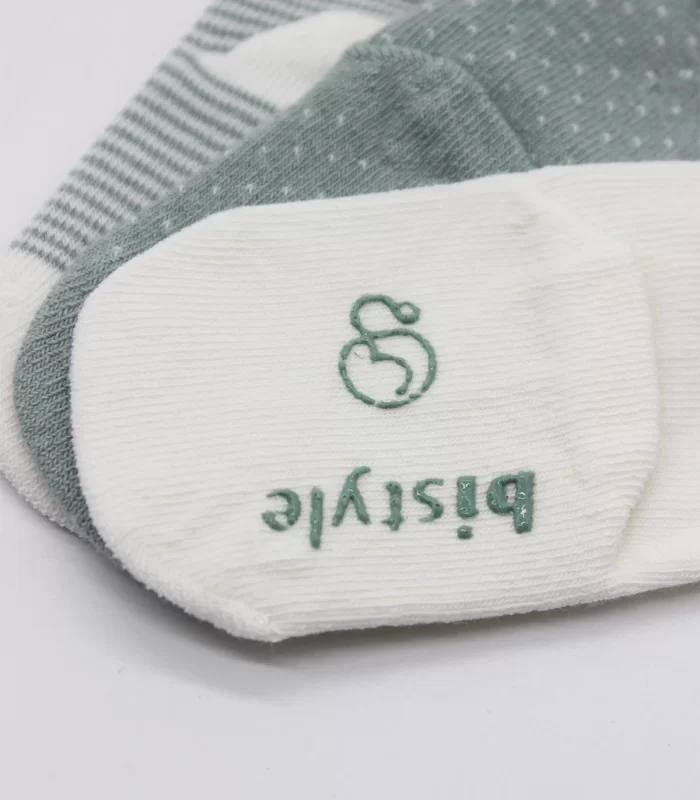 Bistyle Puanlı Kaymaz Penye Soket Çorap 3lü Bs10108 Nil