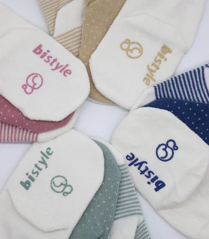 Bistyle Puanlı Kaymaz Penye Soket Çorap 3lü Bs10108 Nil