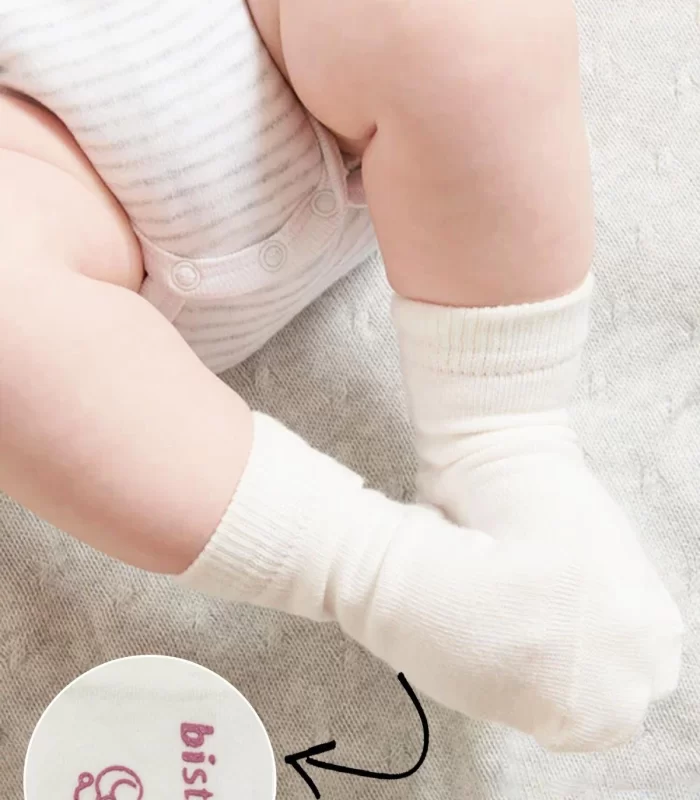 Bistyle Puanlı Kaymaz Penye Soket Çorap 3lü Bs10108 Pudra
