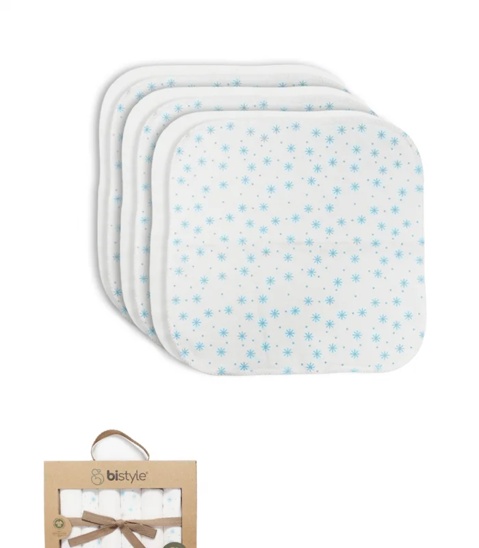 Bistyle Stars Kutulu 6lı Penye Mendil 20x20 90104 Mavi