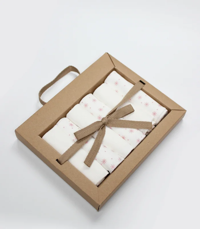 Bistyle Stars Kutulu 6lı Penye Mendil 20x20 90104 Pudra