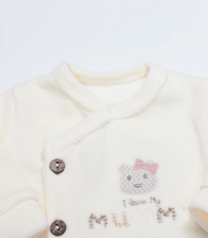 Bi̇style Tulum Kadi̇fe I Love Mummy 15123 Ekru