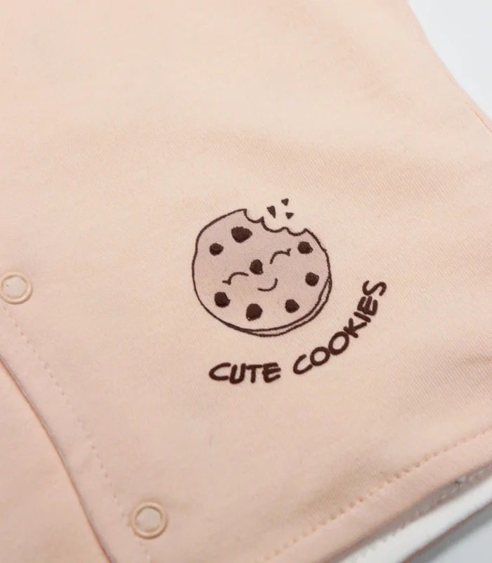 Bistyle Yelek Çift Taraflı Cookies Cute Happy 18112 Somon