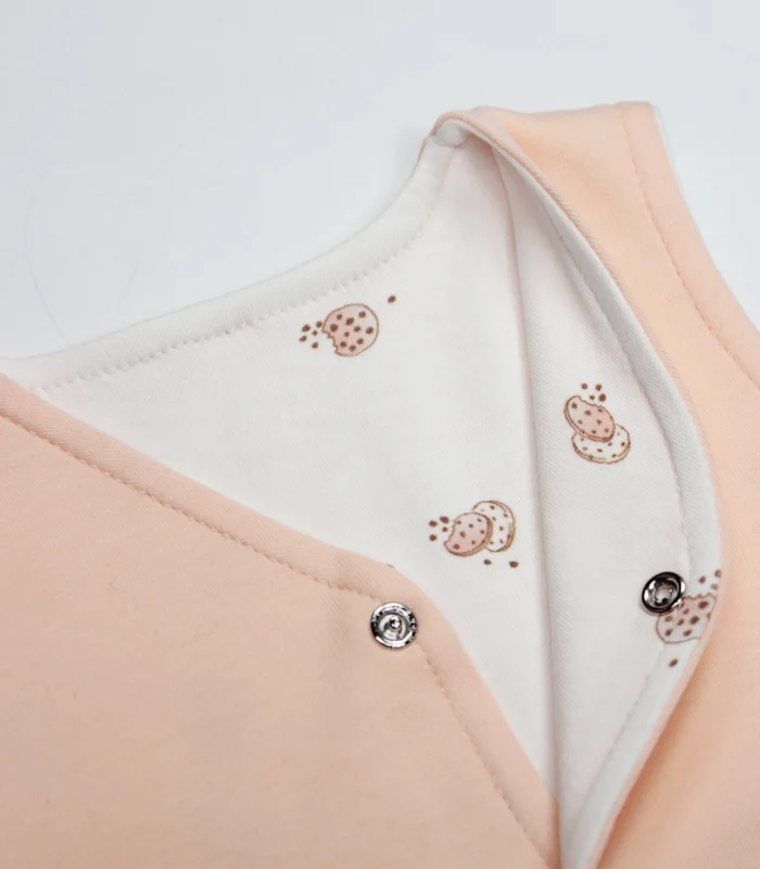 Bistyle Yelek Çift Taraflı Cookies Cute Happy 18112 Somon