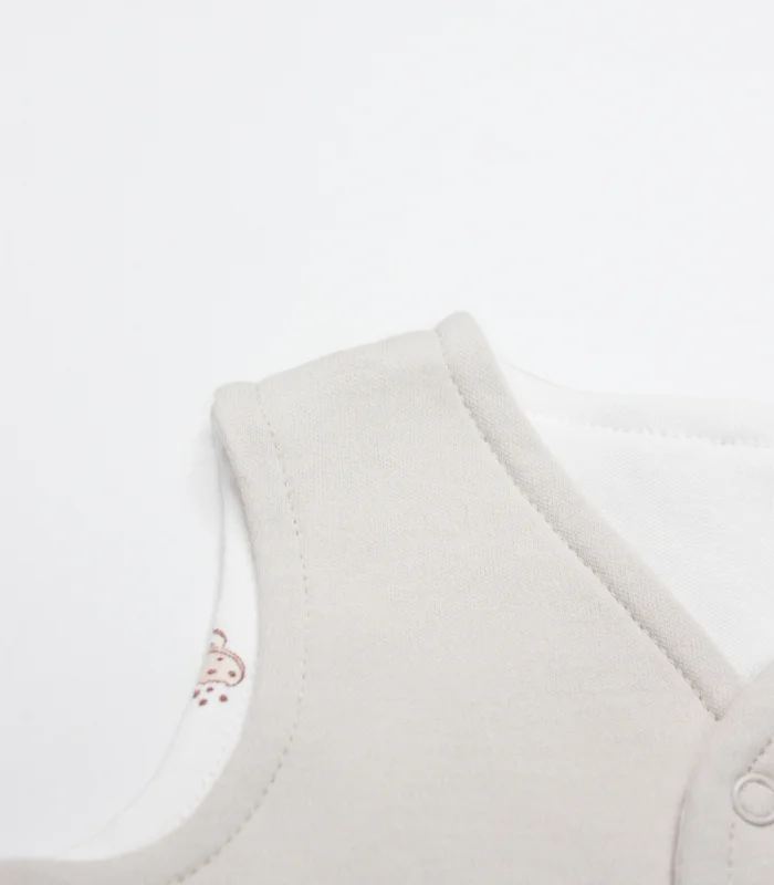 Bistyle Yelek Çift Taraflı Cookies Make Happy 18111 Ekru