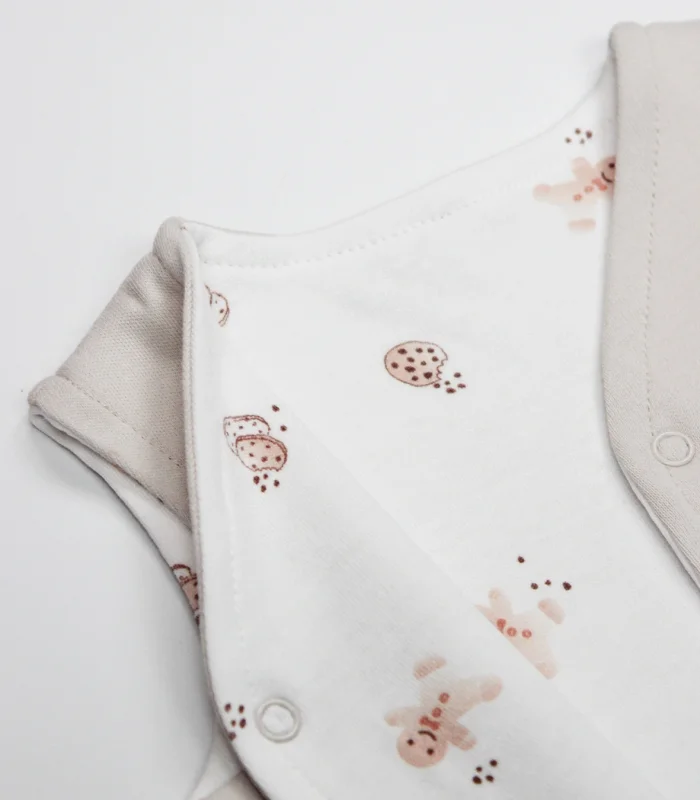 Bistyle Yelek Çift Taraflı Cookies Make Happy 18111 Ekru